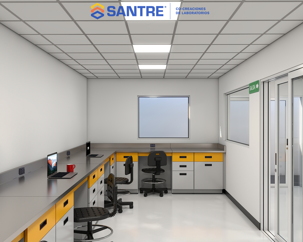 Render del proyecto: Frente de estaciones y ventana de observación