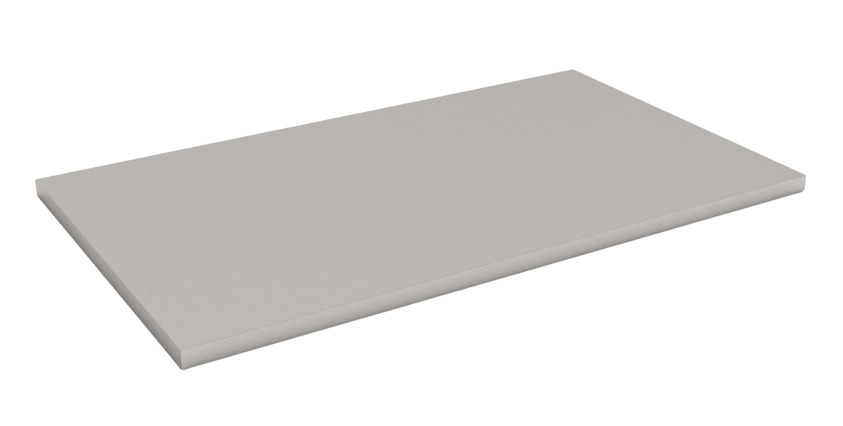 Cubierta de laboratorio de acero inoxidable T-304 sin respaldo, acabado pulido, de 75 cm de ancho, ideal para mesa isla