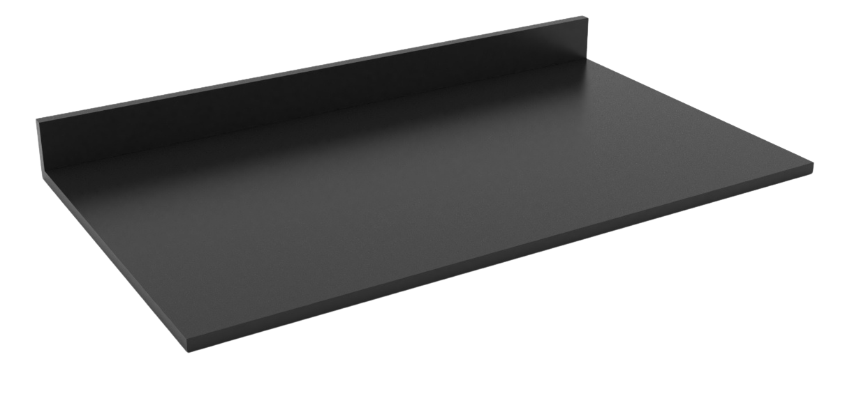 Cubierta de laboratorio con respaldo, fabricada en plástico laminado Formica nacional sobre bastidor de MDF, ideal para zonas de trabajo