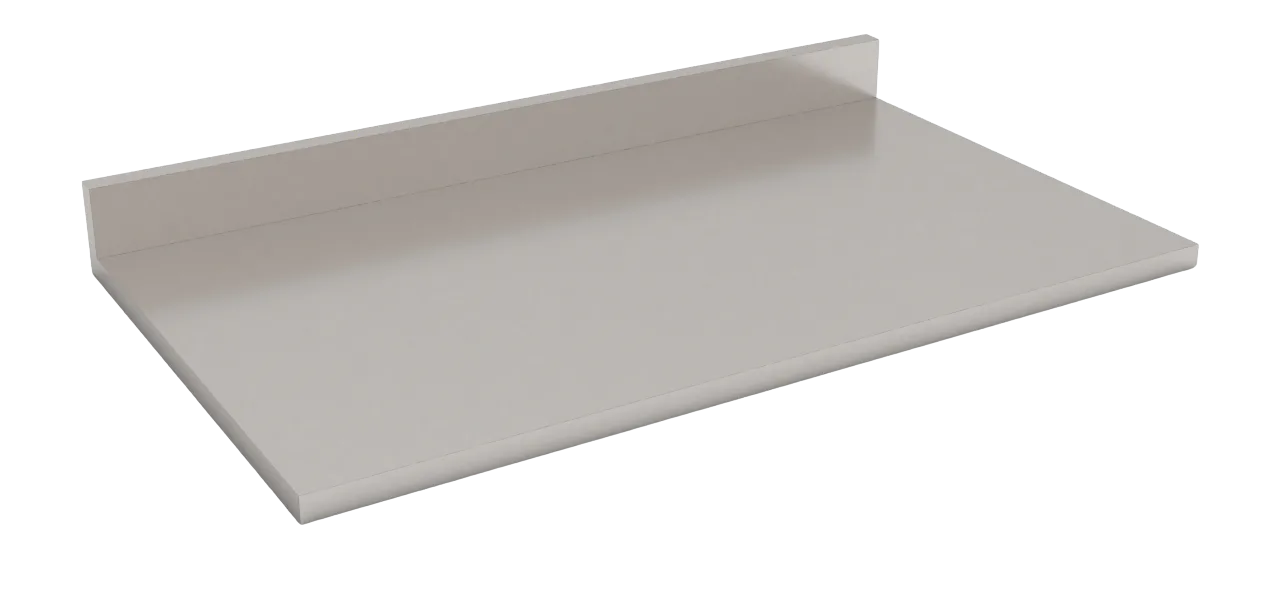 Cubierta de laboratorio de acero inoxidable T-304 con respaldo, acabado pulido, de 75 cm de ancho, ideal para mesa de muro